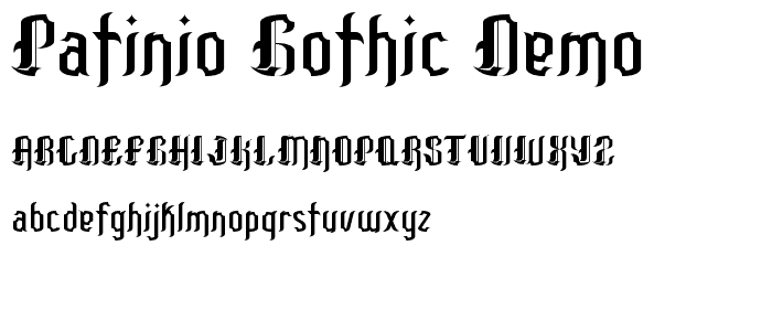 Patinio Gothic Demo font